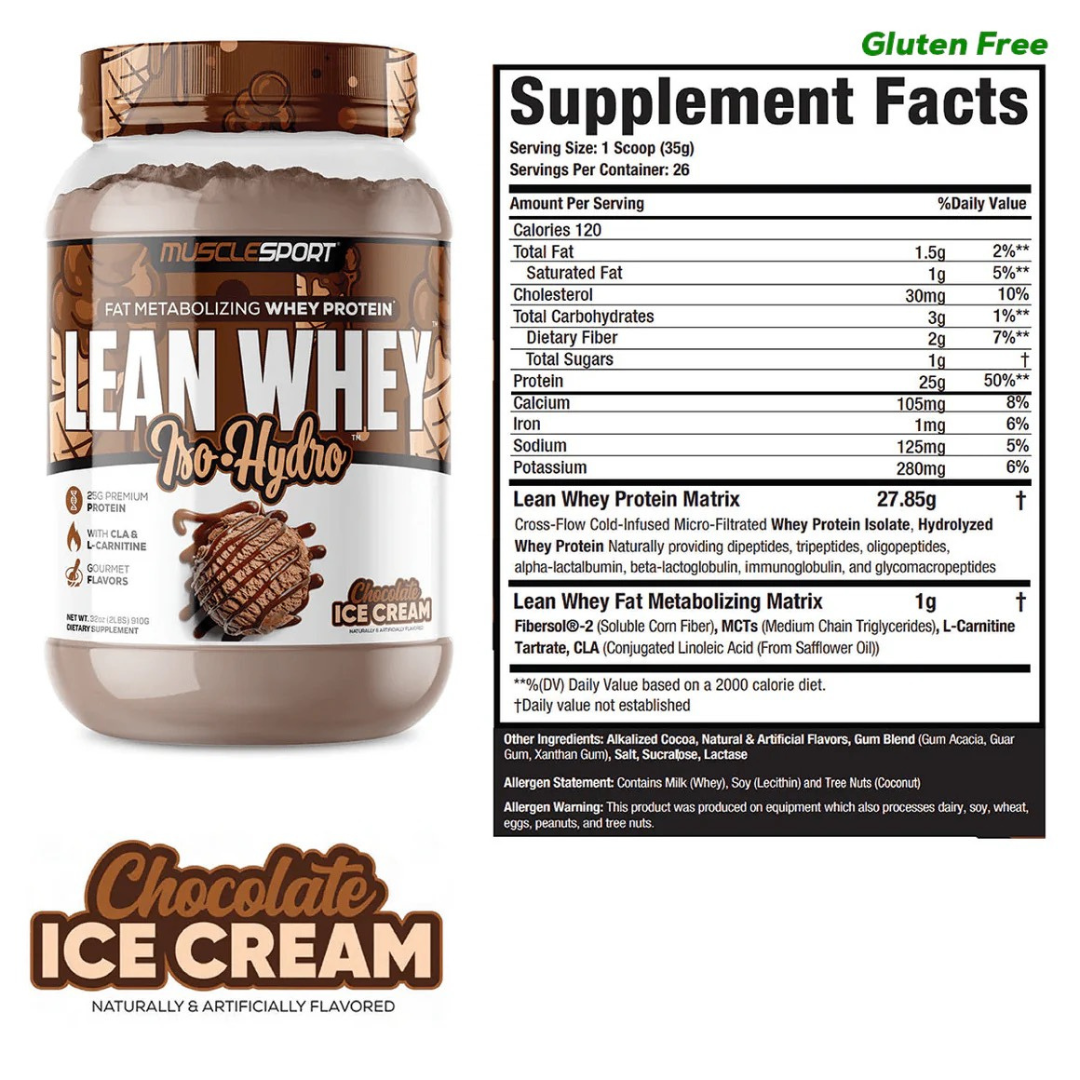 Muscle Sport Lean Whey Protein 2lb